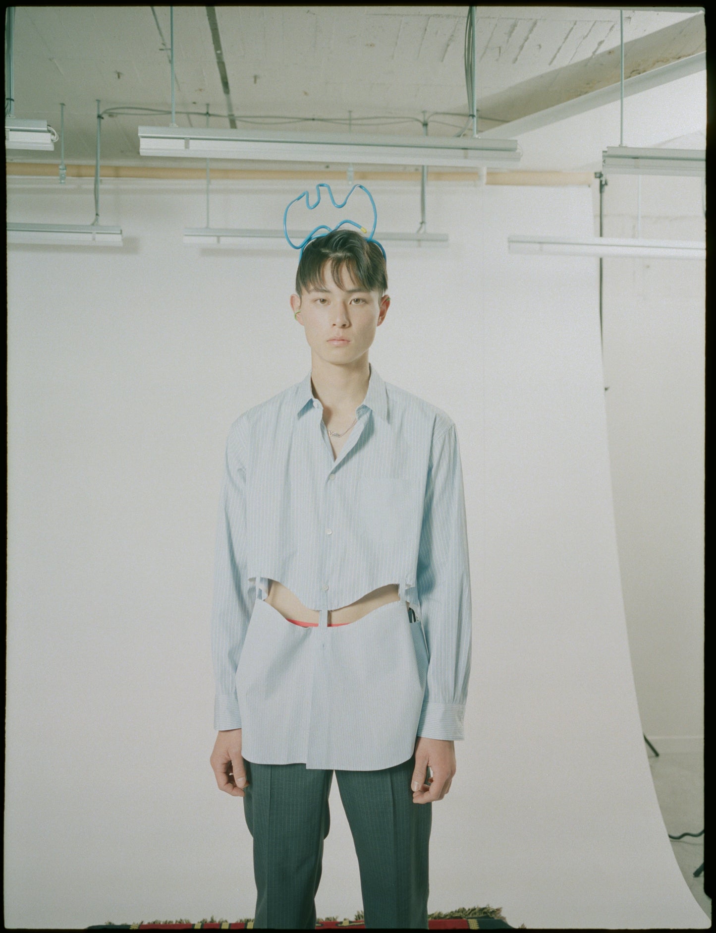 WAVE SHIRT / BLUE STRIPE