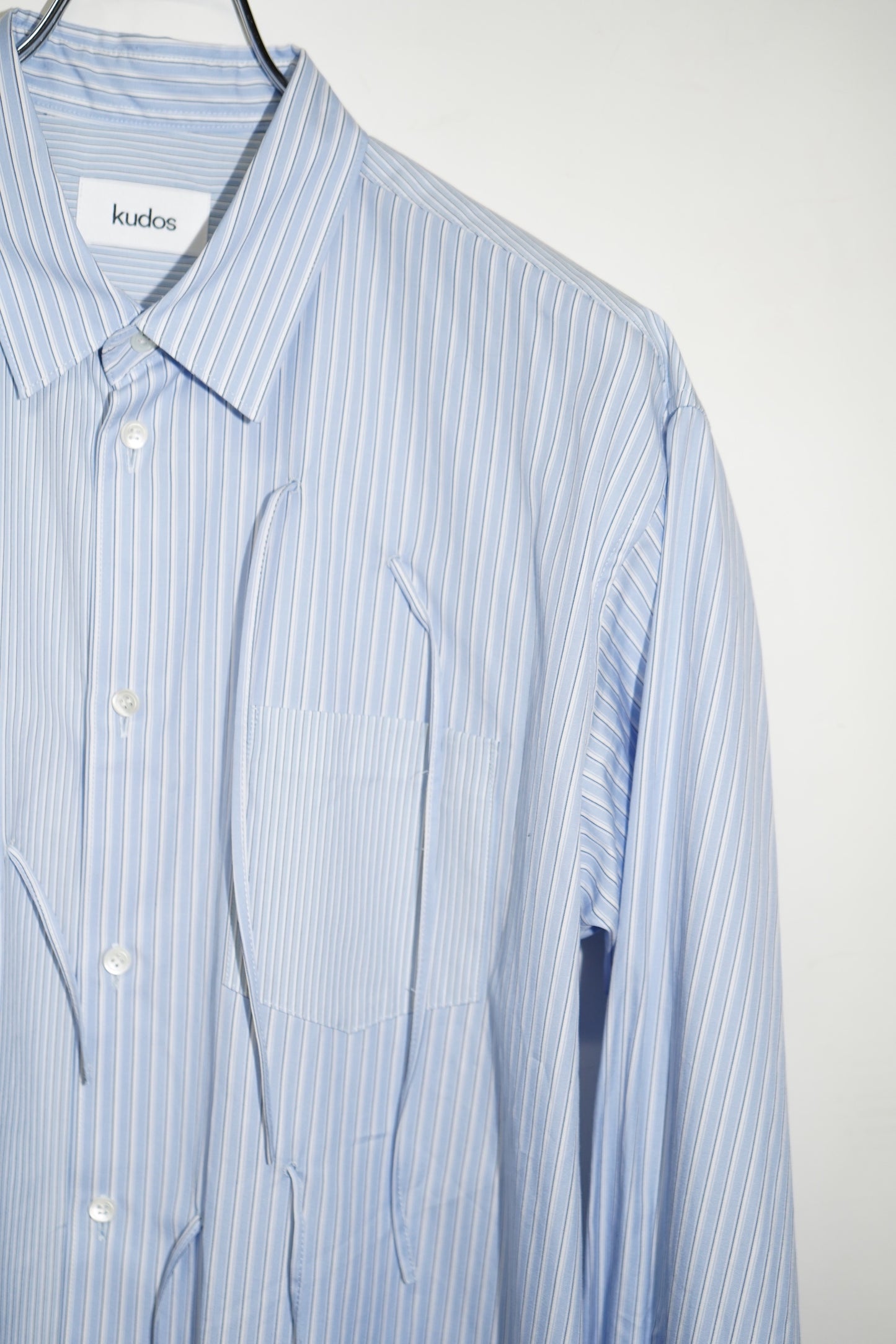 TOO MANY HOLES SHIRT / BLUE STRIPE