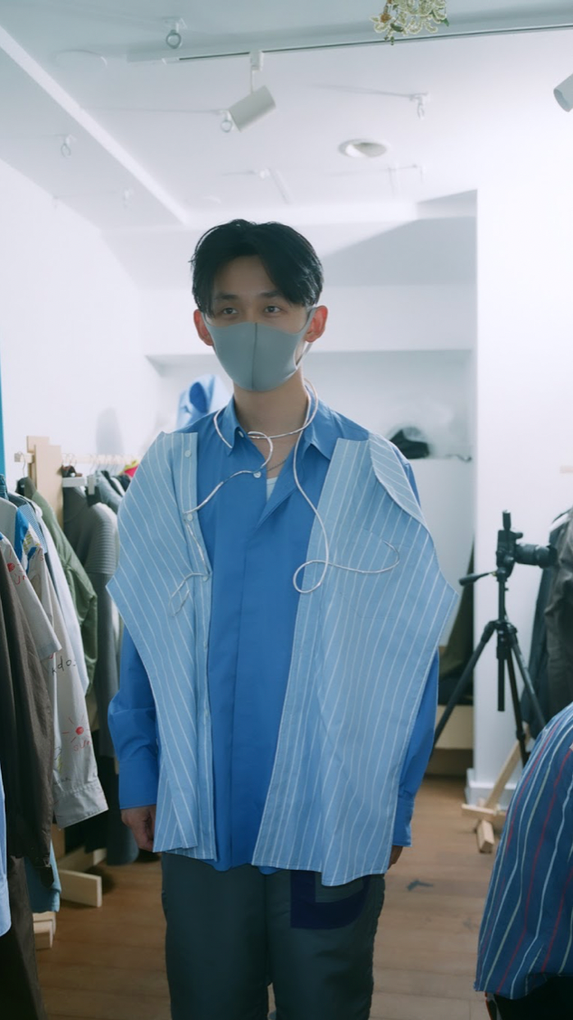 POPPED OUT SHIRT / BLUE