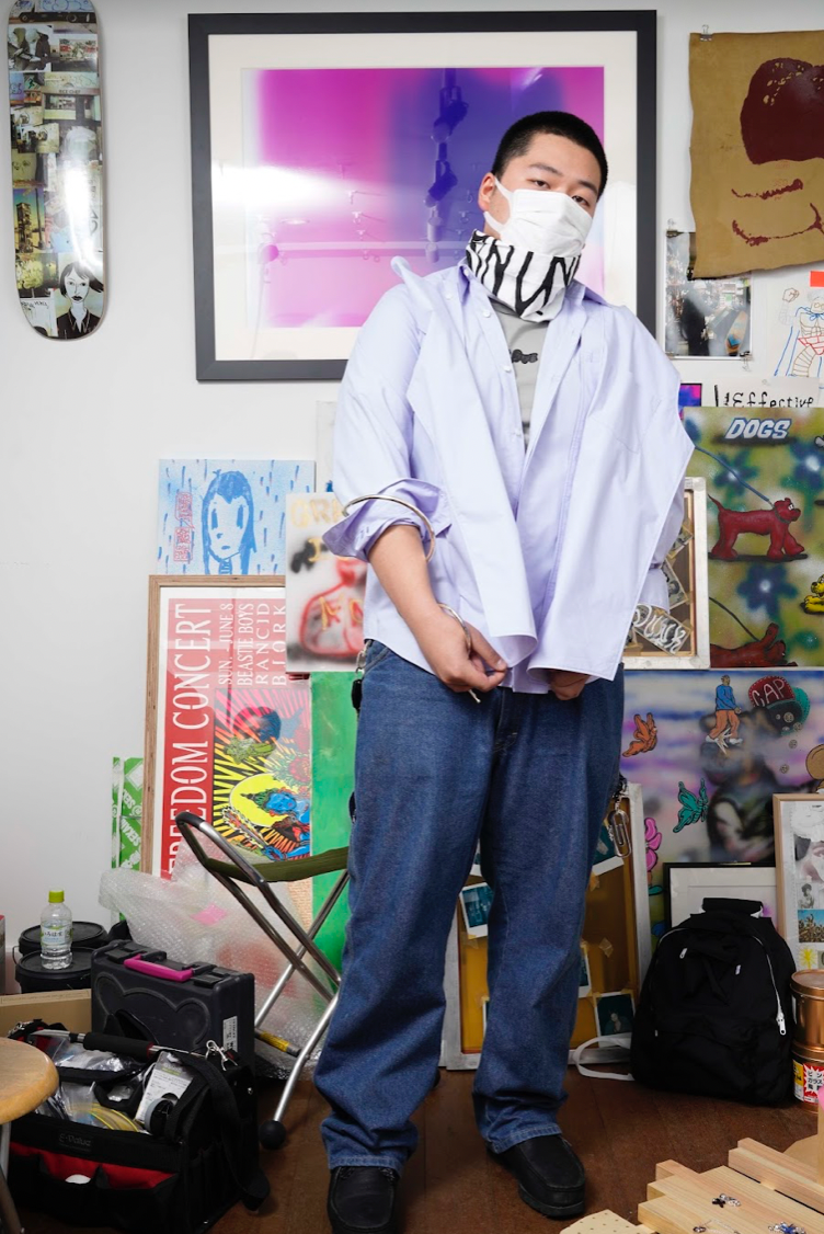 POPPED OUT SHIRT PLAIN / LIGHT BLUE