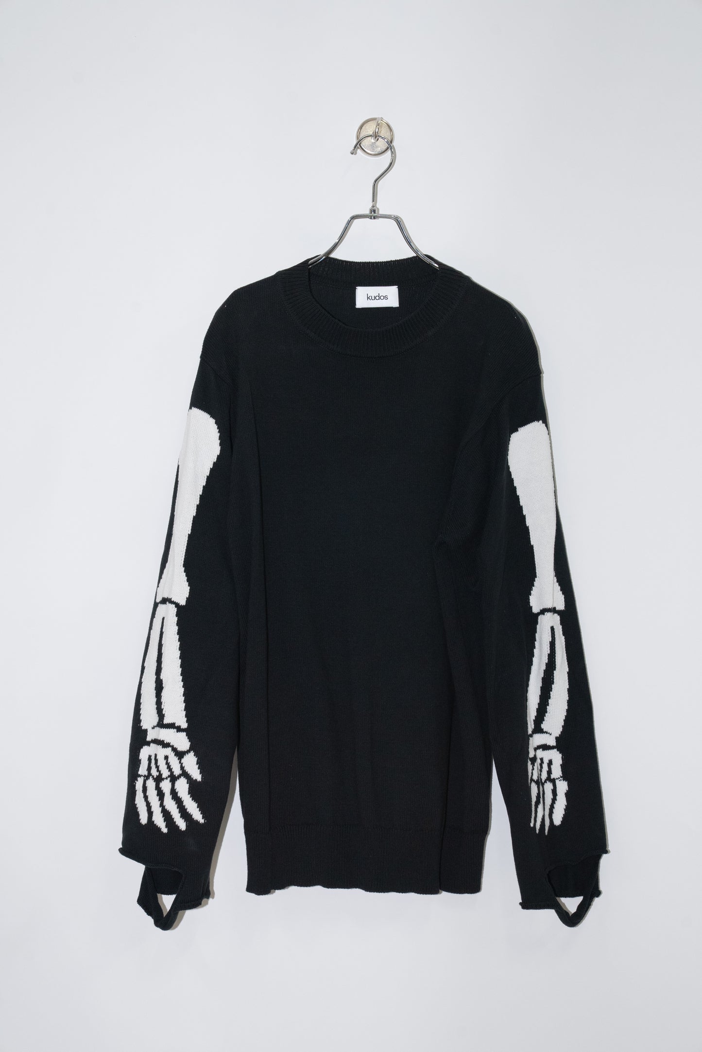 SKELETON KNIT PULLOVER / BLACK