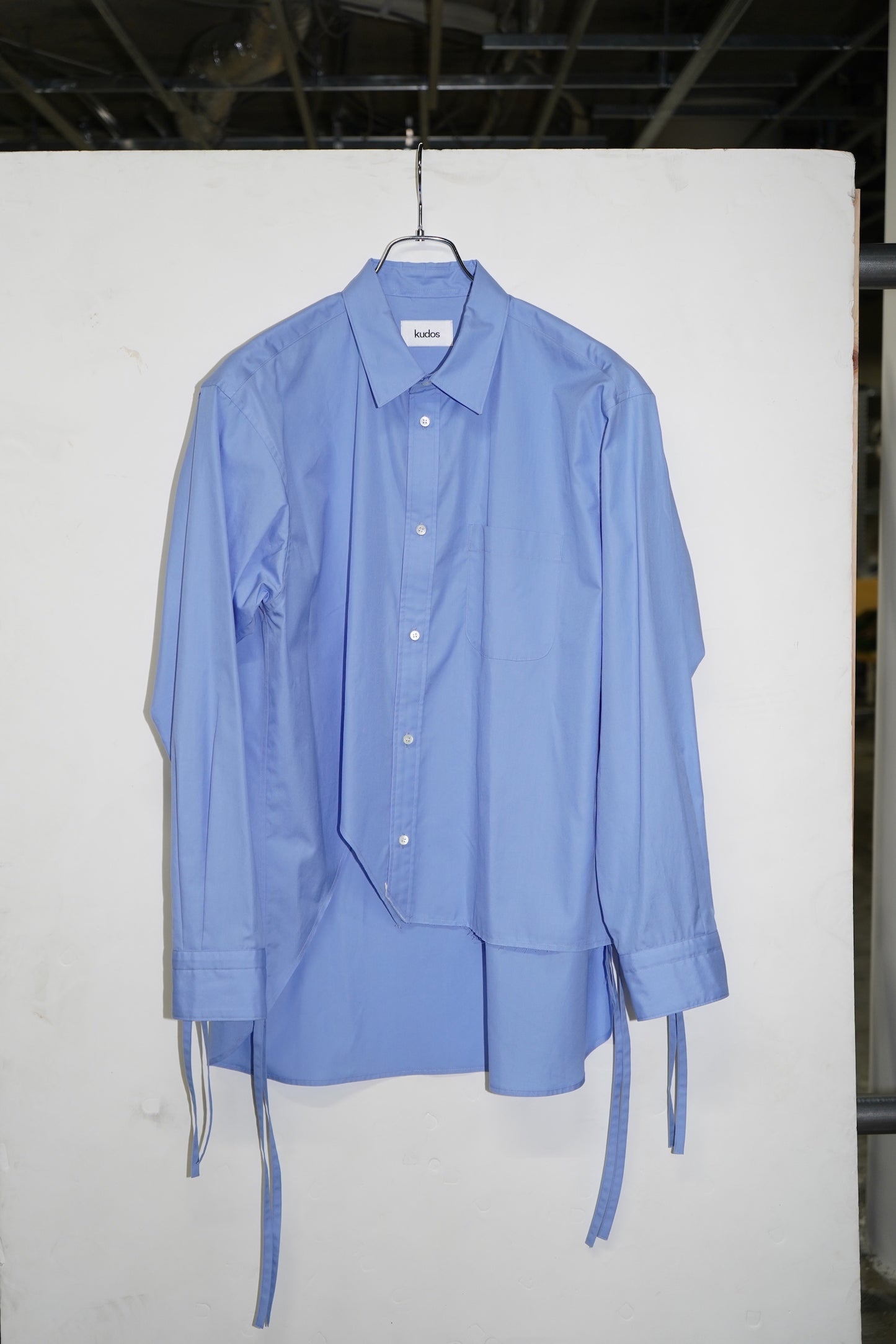 ZIG&ZAG HEM SHIRT / BLUE