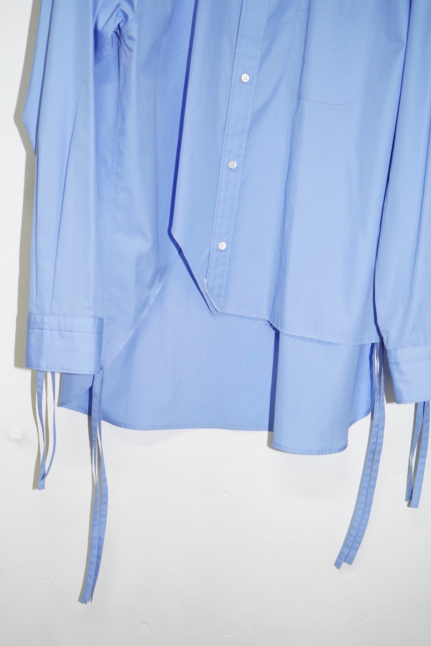 ZIG&ZAG HEM SHIRT / BLUE