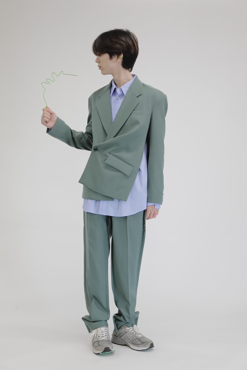 SIDE SEAM TROUSERS / GREEN