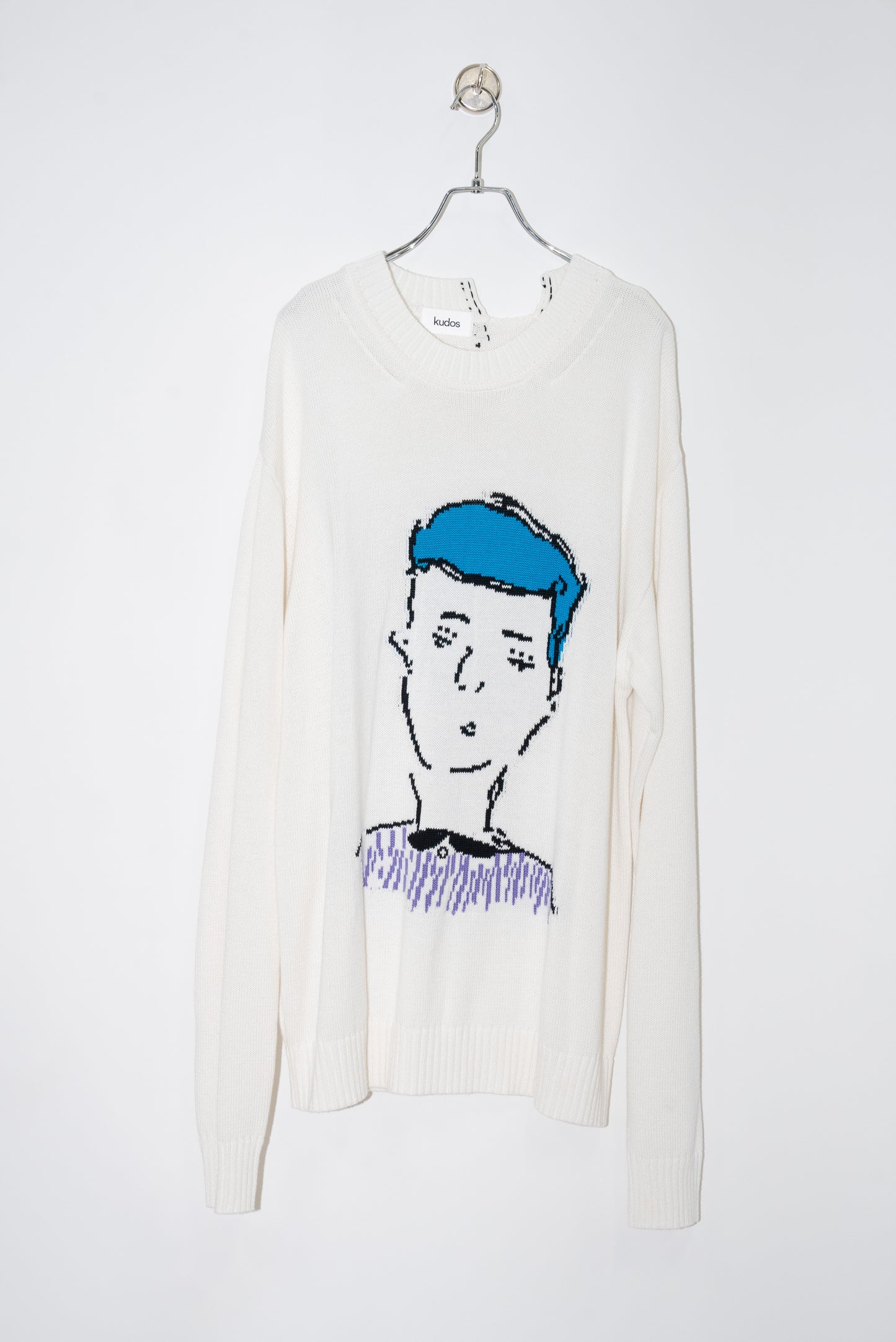 PORTRAIT OF MAN PULLOVER / WHITE