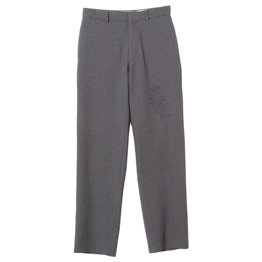 COVER STITCH TROUSERS / GRAY
