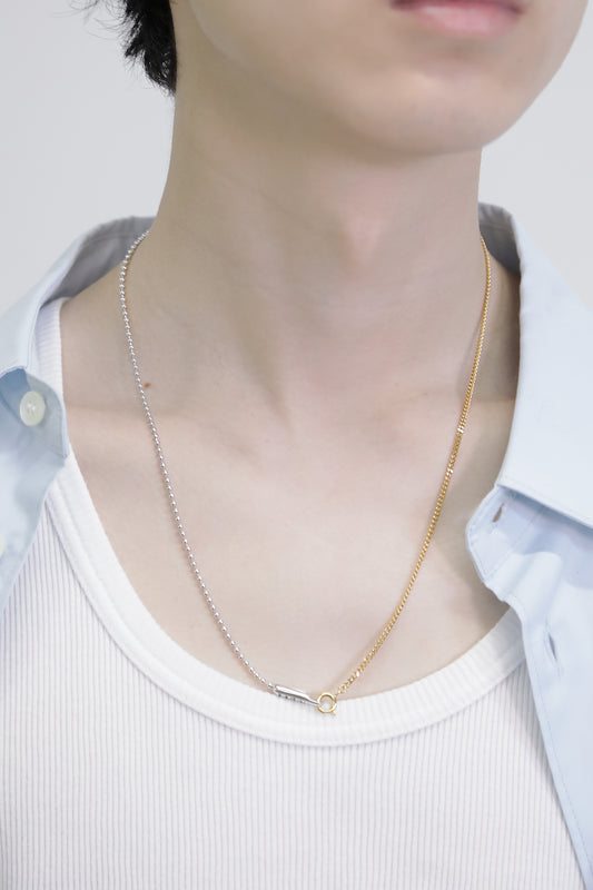 KUDOS PLAIN NECKLACE / GOLD AND SILVER